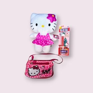 Hello Kitty Plush and Purse Set - Pink and White